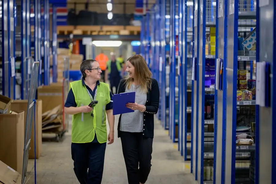 Logistics team in a warehouse